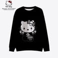 thumbnail image 4 of Sudadera de Hello Kitty para mujer, ropa de calle con estampado de Anime, Jersey informal de cuello redondo a la moda, novedad de 2023, 4 of 4