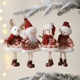 thumbnail image 2 of Christmas Wearing Scarf Angel Girl Pendant xMAS Tree Accessories Supplies Decoration Cute Handmade Plush Elf Toy Home Decor, 2 of 5
