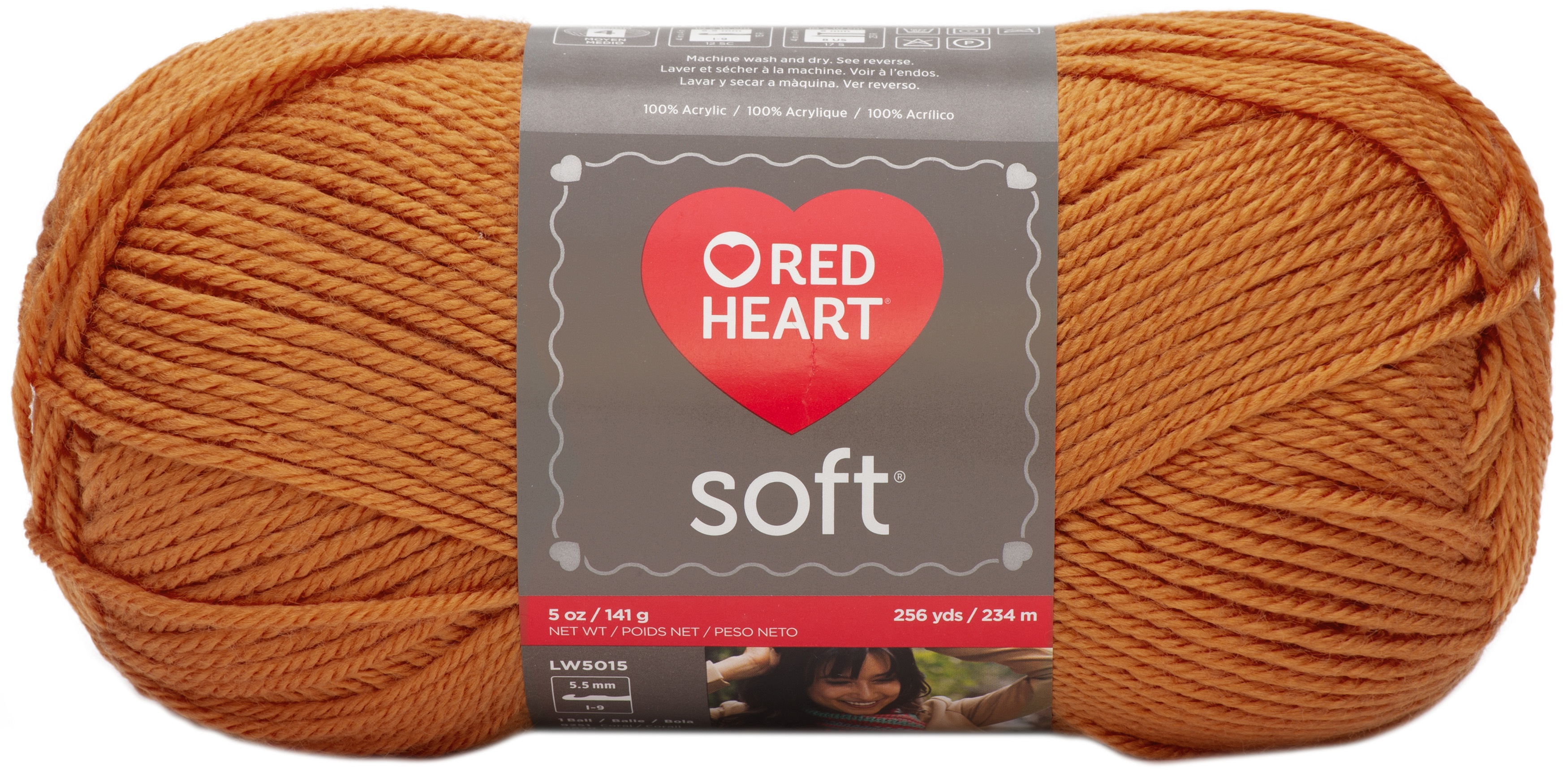 Red Heart Soft Yarn-Tangerine - image 2 of 2