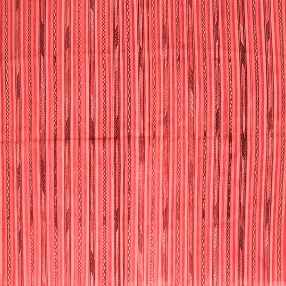 Ahgly Company Indoor Square Southwestern Red Country Area Rugs, 5' Square