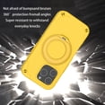 thumbnail image 5 of for iPhone 16 Pro EVA Case with Aluminum Alloy Magnetic Invisible Ring Stand [Compatible with MagSafe] [Military Drop Protection] Shockproof Anti-Slip Scratch Resistant Cover, Yellow, 5 of 9