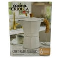 thumbnail image 2 of Cocina Criolla 6-Cups White & Wood Espresso Coffee Maker Greca, 2 of 6