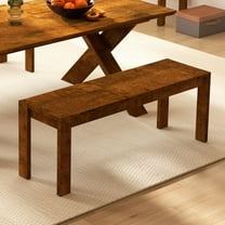 Solid Wood  47" Farmhouse Dining  Walnut Narrow Entryway  for Dining Room, Living Room, Kitchen, Hallway, Window