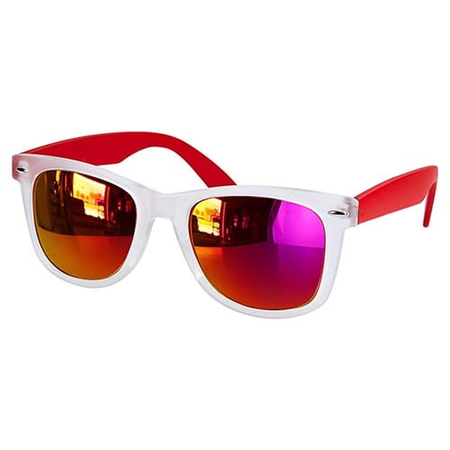 Lentes es con efecto tornasol-MIRROR rojo 14.5 x 5