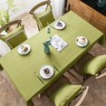 thumbnail image 2 of Table Cloth Solid Color Cotton Line Tablecloth Square Table Cloths Wrinkle Free Table Cover Burlap Waterproof Tablecloths for Kitchen Dinning Table Party Decoration(Green,110*170cm), 2 of 7