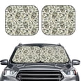 thumbnail image 2 of Xecao Skull with Cash for Foldable Car Sun Shades (2-Pack) offer sun protection with an easy-fold design for convenient windshield shading., 2 of 7