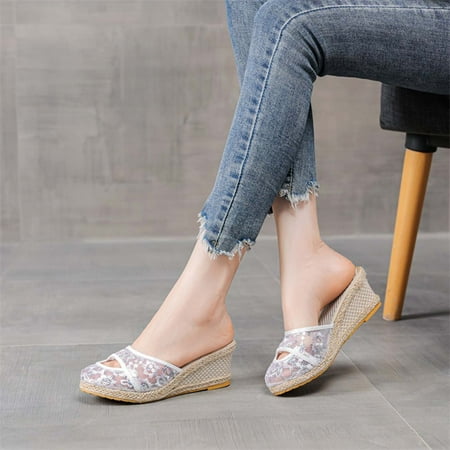 

AXXD White Athletic Sandals for Women Wedge Summer High Heel Mothers Day