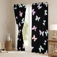 thumbnail image 3 of Homewish Gradient Colorful Butterfly Black Out Curtains,Cartoon Animal Curtains Pack of 2 (42x63 Each),Rainbow Ombre Bedroom Curtains For Girl,Luxury Bedroom Decor, 3 of 6