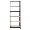 thumbnail image 3 of Uttermost Baldwin Contemporary Wood/Iron Etagere in White Wash/Black, 3 of 5