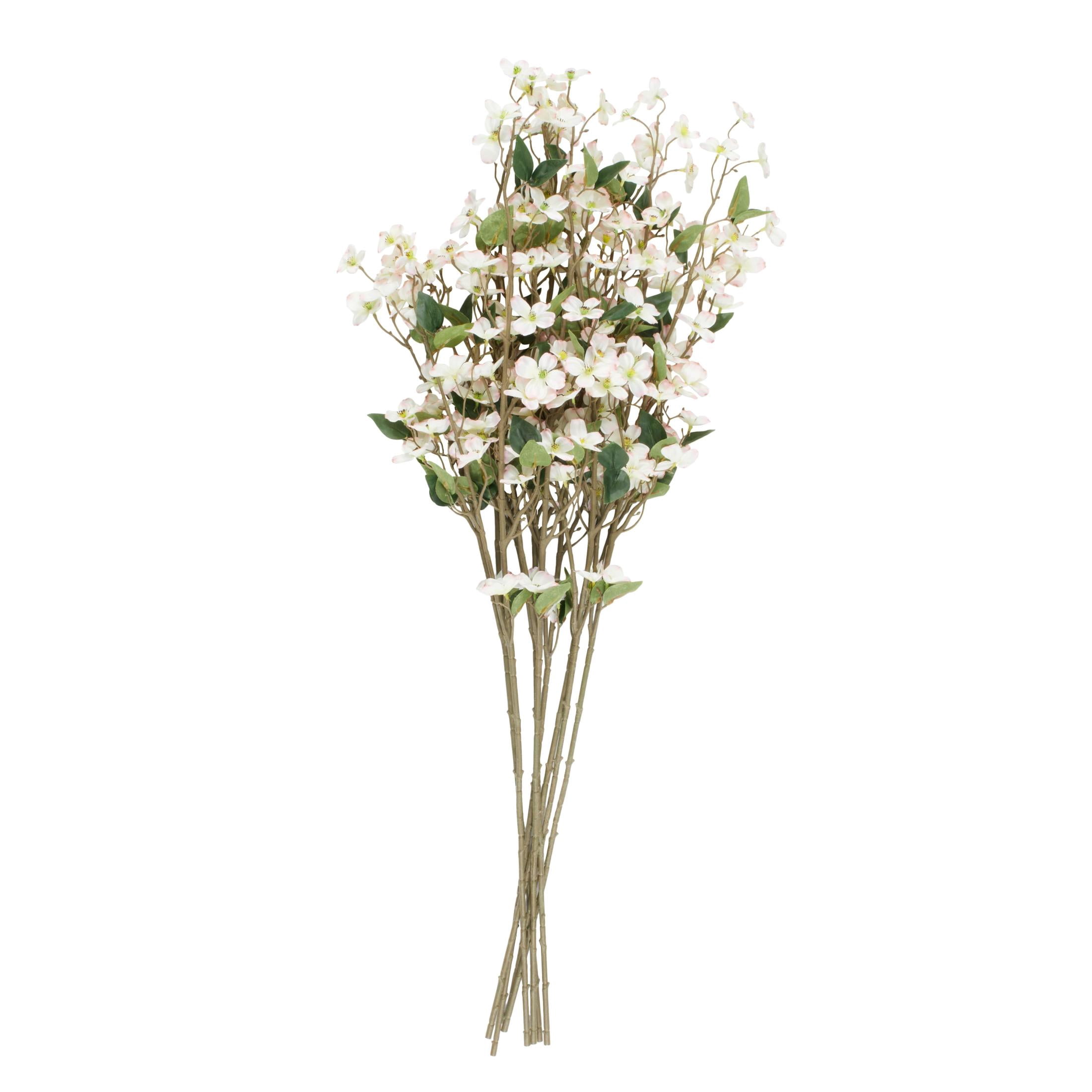 43" Plastic Floral Tall Begonia Artificial Flower Stem, by DecMode (8 Count)