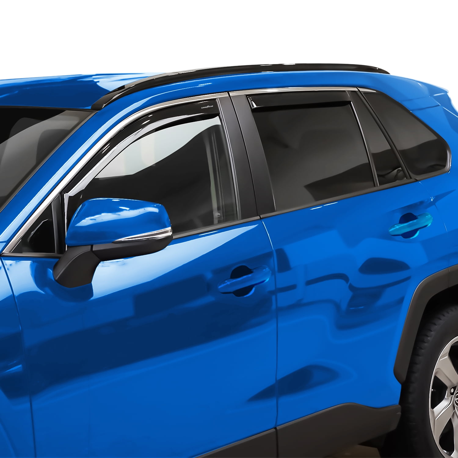 Goodyear Shatterproof in-Channel Window Deflectors for Toyota RAV4 2019-2025, Rain Guards, Window Visors for Cars, Vent Deflector, Car Accessories, 4 pcs - GY003431LPf2
