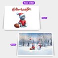 thumbnail image 2 of Hello Winter British Shorthair Football Snowman Welcome Snowy Morning 7x5in Folded Greeting Card Cat Lover Kitten Owner Gifts Single Note Card with Envelope - 01012, 2 of 5