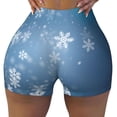 thumbnail image 2 of Fotbe Snowflakes1 Shorts Sin Costuras – Shorts Deportivos de Cintura Alta para Mujer, Elásticos para Gimnasio, Yoga, Running o Ciclismo-XX-Large, 2 of 8
