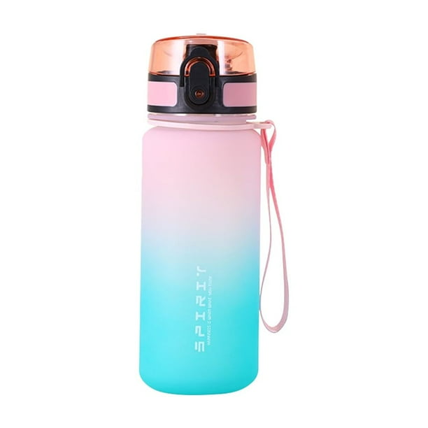 Botella Esmerilada 500 Ml Con Asa Deportiva Degradada para () Rosa