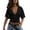 Black, variant on Womens Deep V Neck T Shirt Short Sleeve Loose Tops Summer Casual Shirts, L