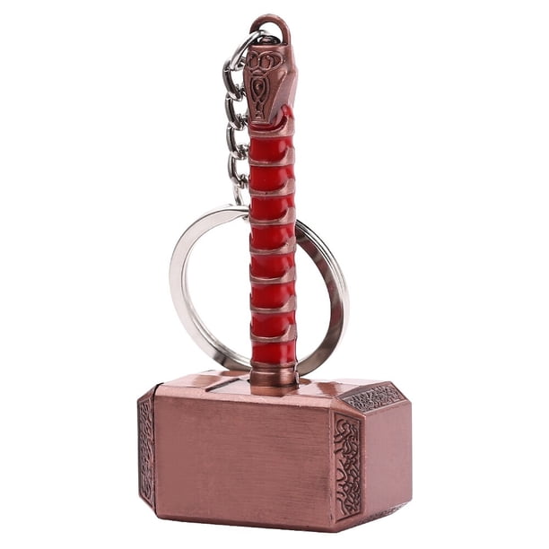LLavero de martillo de Thor de Marvel, colgante de abrebotellas de Metal Mjolnir, accesorios de moda de Odin, mitología nórdica, arma, regalos qiuyongming unisex
