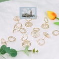 thumbnail image 2 of LAICAIW 10Pcs Gold Table Number Holders 2 inch Mini Place Card Holder Table Number Stands Memo Holder Stand Photo Clip Holder Stand Table Top Photo Holders Metal Card Table Holder for Wedding Party R, 2 of 7
