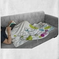 thumbnail image 6 of Floral Soft Flannel Fleece Throw Blanket, Chamomiles Daisy Flowers Spring Florets Blossoms Buds Leaves Nature Summer Design, Cozy Plush for Indoor and Outdoor Use, 70" x 90", Multicolor, by Ambesonne, 6 of 6