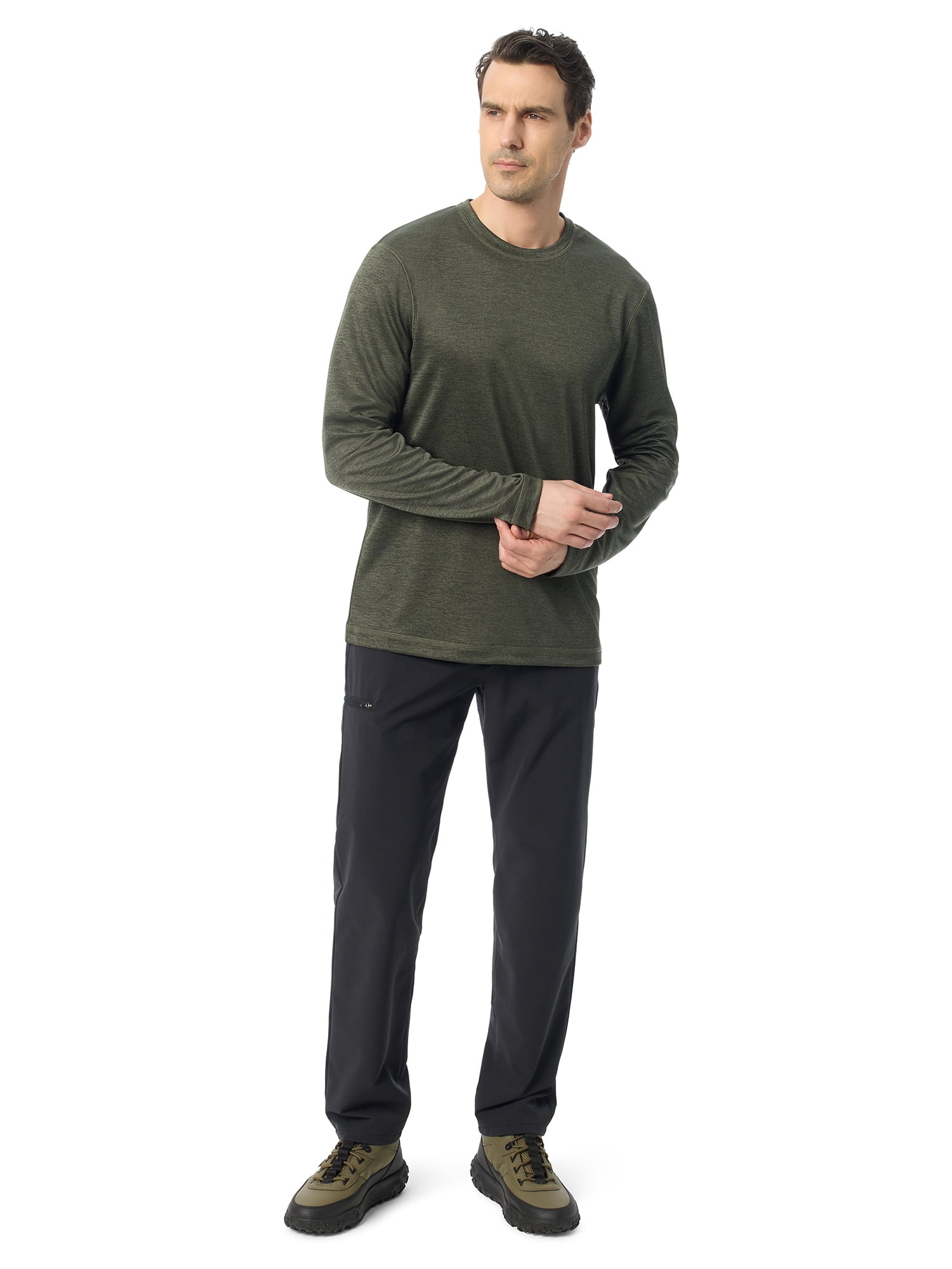Bass & Co Men's & Big Men's Long Sleeve Hiker Tech Tee, Sizes S-XXXL