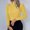Yellow, variant on YHAJDS Pullover Sweaters for Women Long Sleeve High Neck Casual Knit Tops Fall Outfits