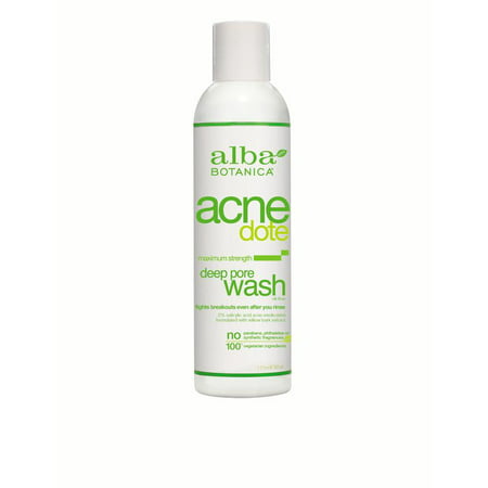 Alba Botanica Acnedote Maximum Strength Deep Pore Wash, 6 (Best Natural Pore Cleanser)