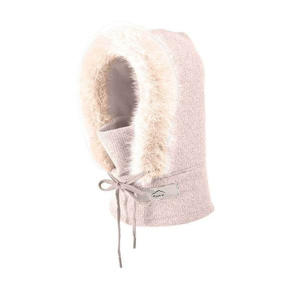 FADAACAI Fur Hat,Hood Ski Over Windproof Plush Hood Fuzzy Ski Winter Adjustable Women Men,Winter Hats for Women,Trapper Hat for Women Brown One Size Clearance！