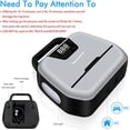 thumbnail image 4 of Air compressor, portable tire inflator, air pump (gray), 4 of 6
