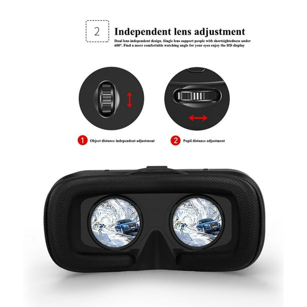 DPTALR Vr casque pour téléphones Iphone et Android VR lunettes