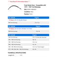 thumbnail image 2 of Front Brake Hose - Compatible with 1979 - 1987 Ford Mustang 1980 1981 1982 1983 1984 1985 1986, 2 of 2