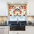 thumbnail image 5 of Yayeee Kitchen Curtains Tier Pair Light Filtering 27"x36" Rod Pocket Short Cafe Window Panel, Strawberry Pattern, 5 of 7