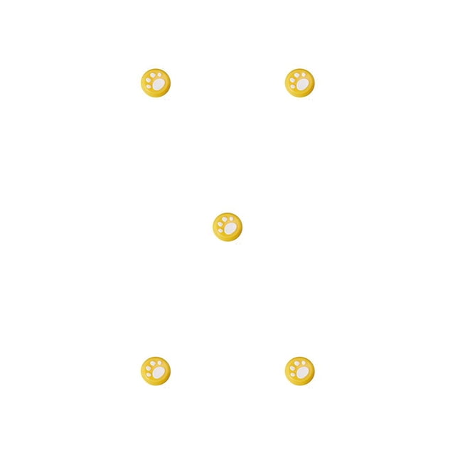 Injueey Stick Caps cóncavo cómodo antideslizante Cat Paw Shape Reemplazo perfecto Thumbstick Cover para doméstico blanco sobre amarillo Type2 NO2