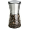 QIEZHON Stainless Steel Black Pepper Grinder Manual Steel Movement
