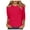 Watermelon Red, variant on Women's Casual Solid Color 3/4 Sleeve Crew Neck T-Shirt - Comfortable Everyday Relaxed Fit Top