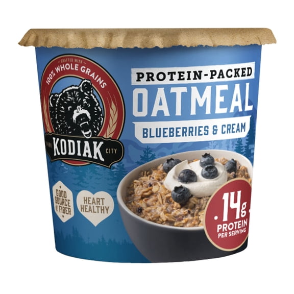 Kodiak Protein-Packed Blueberries and Cream Instant Oatmeal Power Cup, 2.12 oz