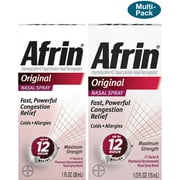 3 Pack - Afrin Original Maximum Strength 12 Hour Nasal Congestion Relief Spray (30ml + 15 ml)