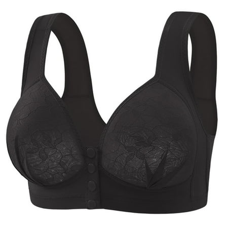 Black of Friday Deals!Clearance Staron Everyday Bras Women Stretch No Underwire Bras Wireless Comfortable Bra Front Closure Plus Size Bras Front Close Bra