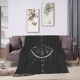 thumbnail image 6 of DouZhe Ultra-Soft Micro Fleece Lightweight Flannel Bed Blanket, Ancient Viking Runic Symbols Print Cozy Warm Throw Blankets, 80"x60", 6 of 7