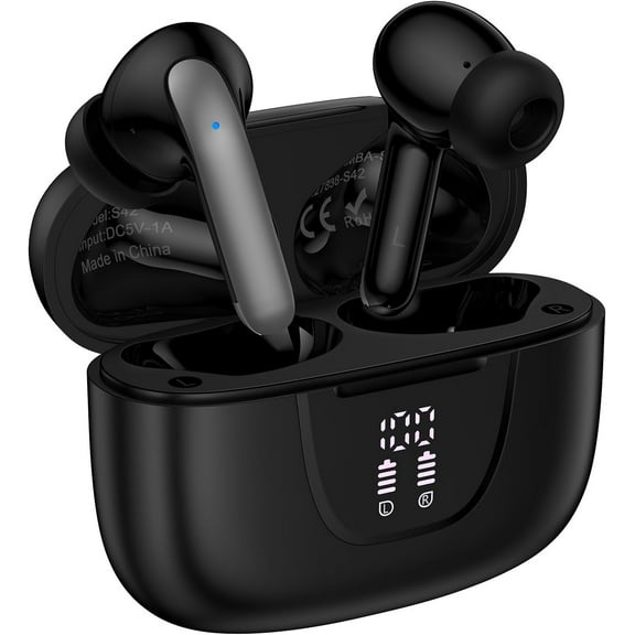 Wireless Earbuds Bluetooth 5.3 in Ear Headphone for Samsung Galaxy S25 Ultra S24 S23 S22 S20 A16 A15 60H Playback LED Power Display IPX7 Waterproof Sports in Ear Earphone with Mic for iPhone 17/16/15