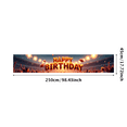thumbnail image 3 of Neon Style Happy Birthday Banner with Flaming Footballs Party Decoration Backdrop for Birthday Parties Photography Props Sports Themed Events Celebration Decorations, 3 of 8