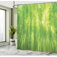 thumbnail image 4 of Ambesonne Green Shower Curtain, Exotic Wildlife Scenery Print, 69"Wx70"L, Green, 4 of 4