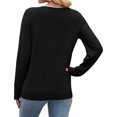 thumbnail image 3 of Sweaters for Women V Neck Casual Knit Long Sleeve Tops 2026 Fall Lightweight Pullover Sweaters, 2XL, 3 of 4