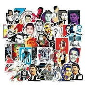 50 Pcs Vinyl Sticker of Ronaldo for Soccer Lovers Waterproof Stickers Bomb for Wall, Computer, Laptop, Skateboard, Water Bottle, Mug, Kids Scrapbook Gift for Birthday, Christmas, Thanksgiving (Ronaldo