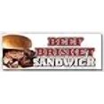 thumbnail image 2 of 36" Beef Brisket Sandwich Decal Sticker Slow Cooked bar b que Texas Smoked, 2 of 2