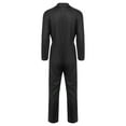 thumbnail image 4 of inlzdz Adult Unisex Wear Resistant Long Sleeve Coveralls Button-up Work Overalls Black XXL, 4 of 5