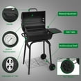 thumbnail image 4 of Ktaxon Charcoal Grills Outdoor BBQ Grill,Barrel Charcoal Grill with Side Table and Wheels, Black, 4 of 6