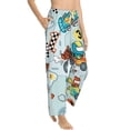 thumbnail image 2 of Balery Cartoon Car Racing print Women's Pajama Pants,Ultra Lightweight Pjs,Lounge Pant-Large, 2 of 9