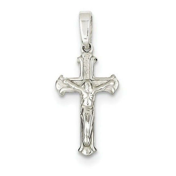 Sterling Silver Polished Crucifix Pendant