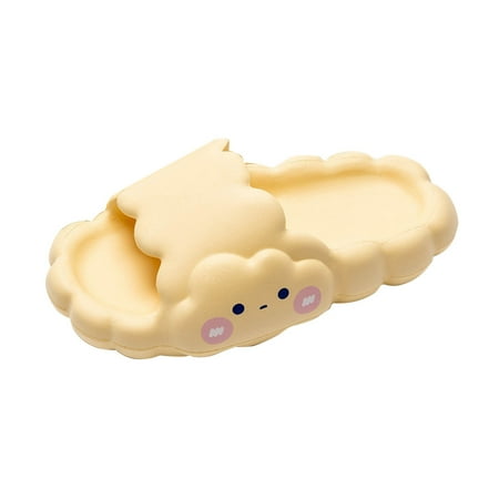 

Slipper for Women Ladies Bathroom Home Slippers Casual Sandals Cute Cloud Platform Home Slippers EVA Yellow 40-41
