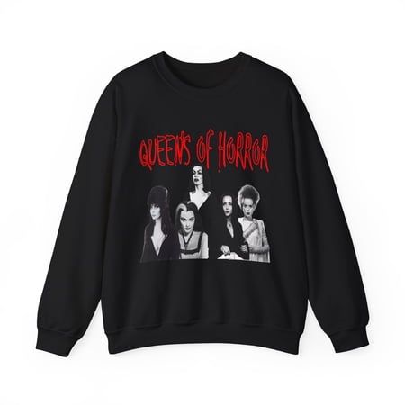 Women's Crewneck Sweatshirt-Morticia-Munster-Frankenstein Bride-Elvira