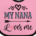 thumbnail image 4 of Inktastic My Nana Grandma Loves Me Girls Girls Baby Bib, 4 of 4